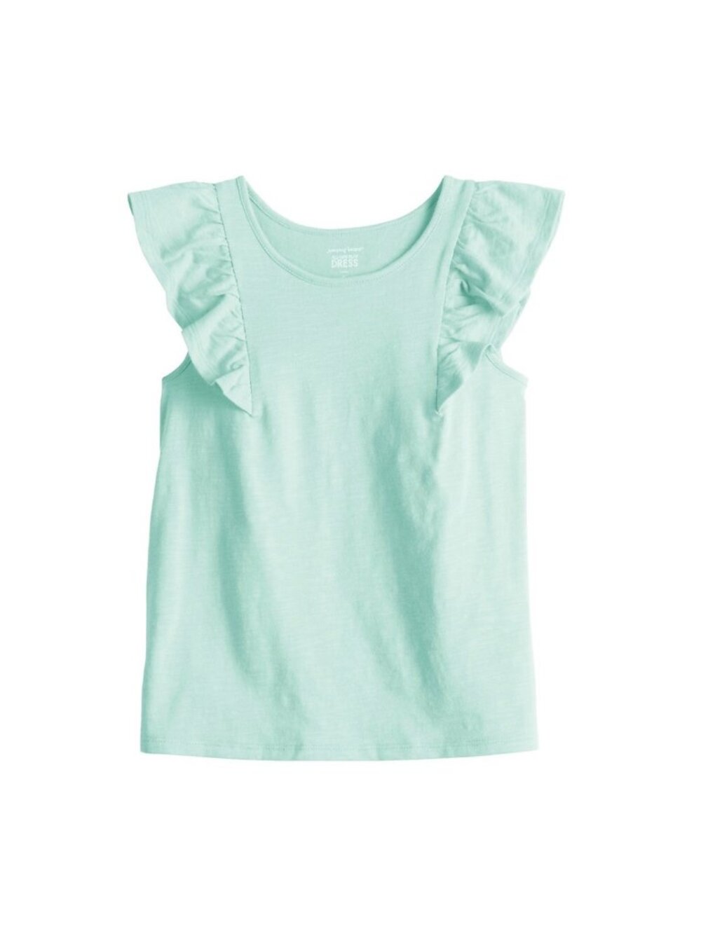 Girls Tahiti Breeze Light Blue Jumping Beans Flutter Sleeve Tee Size 7